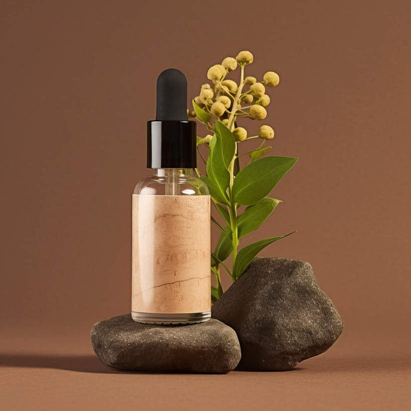 Bottle of Natural Cosmetic Serum