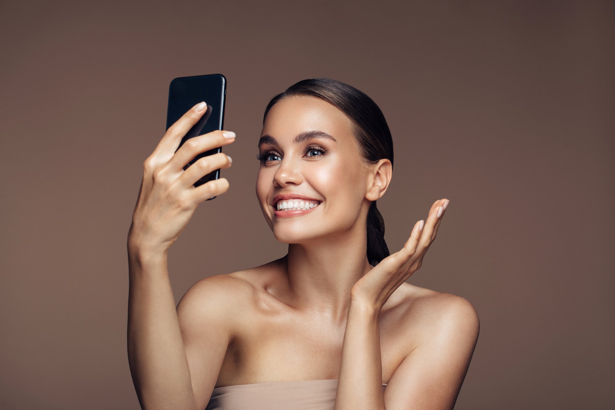 Young Woman Making Selfie