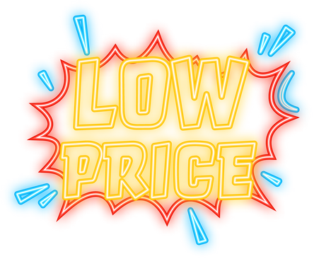 Neon Icon. Low price in vintage style. Cartoon style vector.